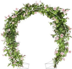 200cm Round Garden Arch,Wedding Arch,Balloon,Metal Circle Backdrop Stand for Parties, Balloons, Baby Showers, Birthday Celebrations,6.6ftArch