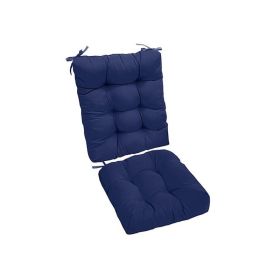 New Household Rocking Chair Cushion Back Seat Sets 2 Pieces (Type: Cushion, Color: Navy Blue)