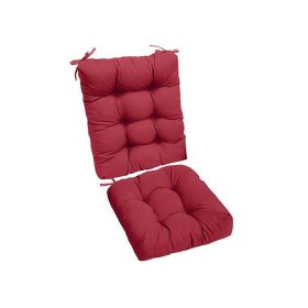 New Household Rocking Chair Cushion Back Seat Sets 2 Pieces (Type: Cushion, Color: Wine Red)
